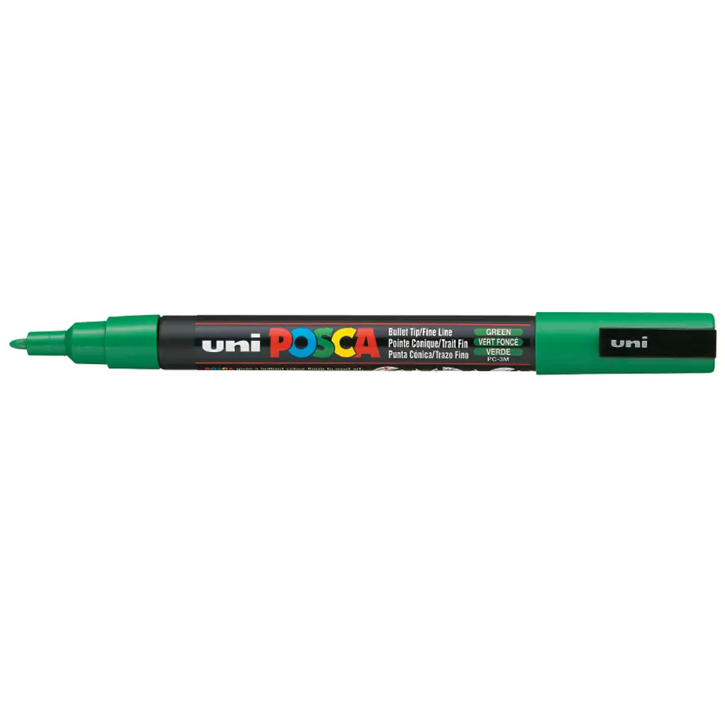 Маркер UNI Posca, 0.9-1.3мм, Зелений (PC-3M.Green)