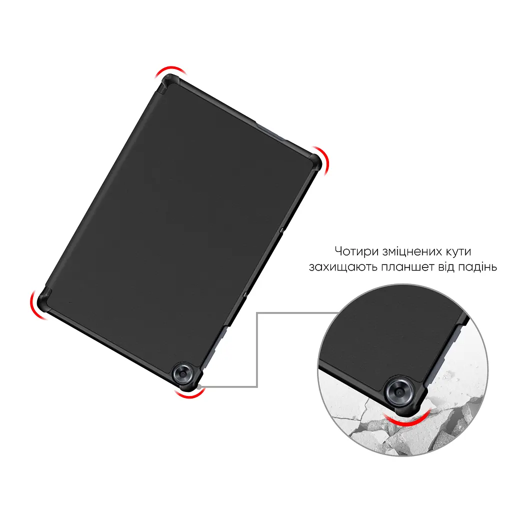 Чехол AIRON Premium для HUAWEI Matepad T10/S 9,7" с защитной пленкой и салфеткой Black - фото 7