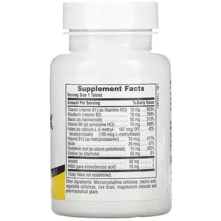 Витаминный В-комплекс с рисовыми отрубями NaturesPlus 90 таблеток - фото 2