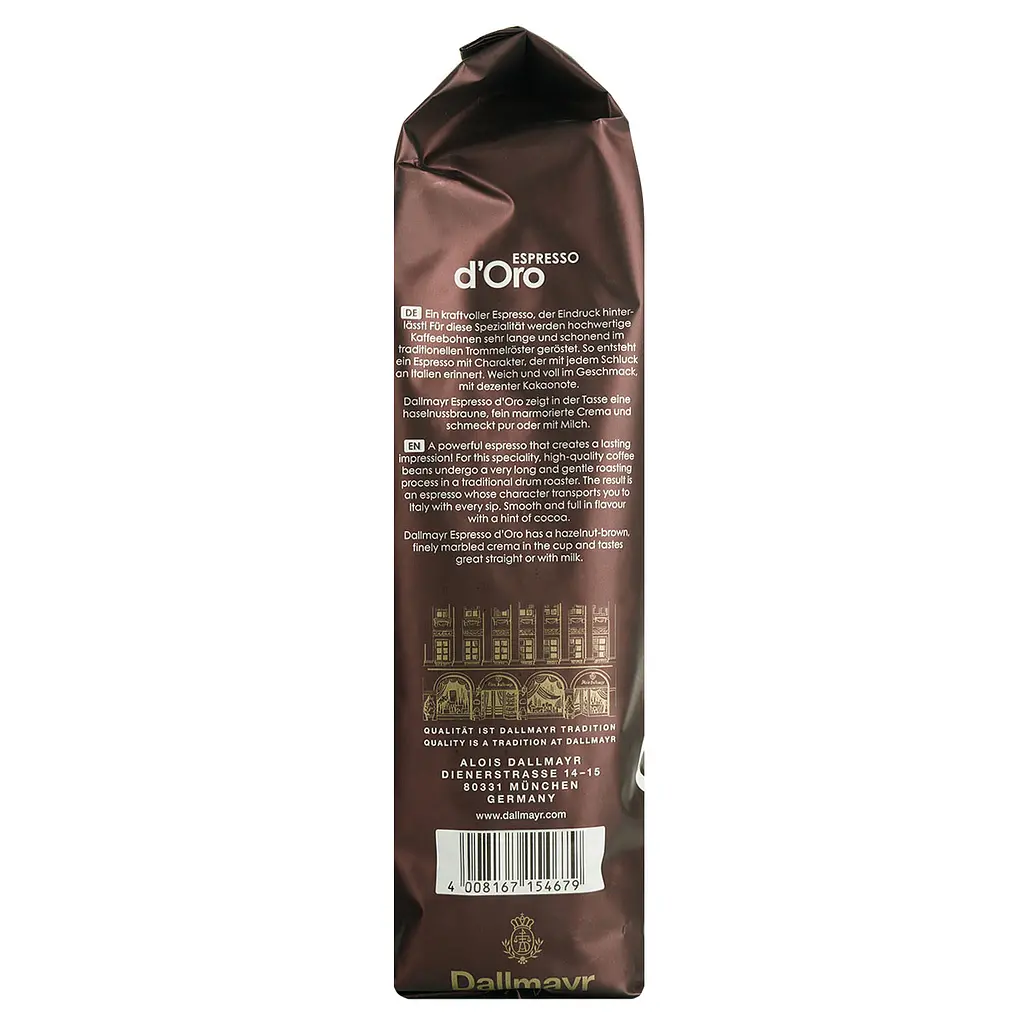 Кава в зернах Dallmay Espresso d'Oro смажена 1 кг - фото 5
