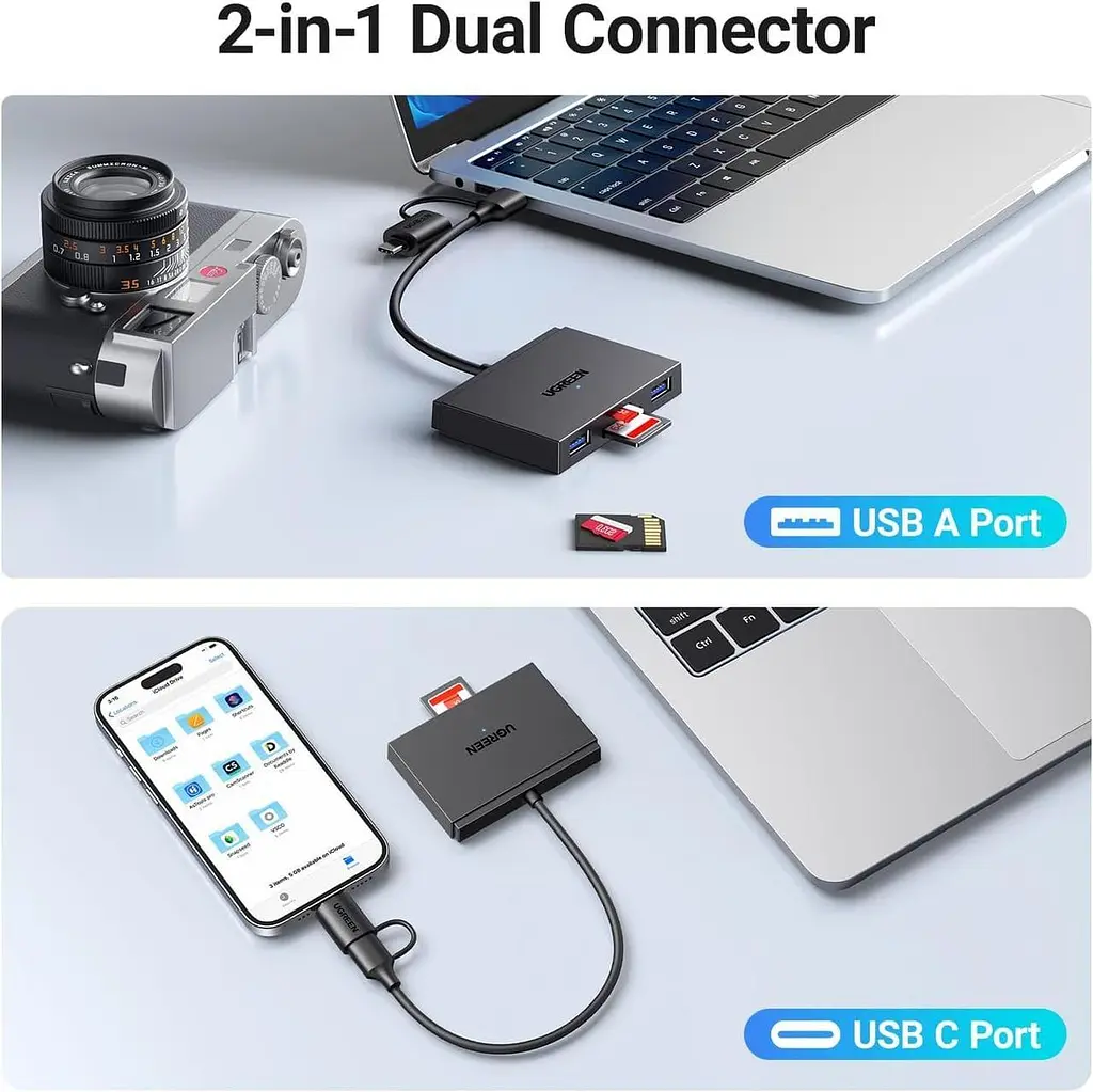 Кардрiдер Ugreen iдер Card Reader USB 3.0 4-in-1 (45167) - фото 4
