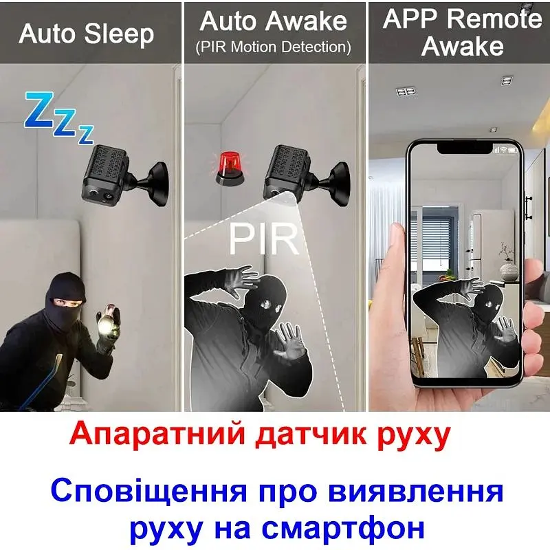 Камера відеоспостереження Nectronix T10 Full HD 1080P датчик руху 4000 мАч 4G міні Чорний (100826) - фото 4
