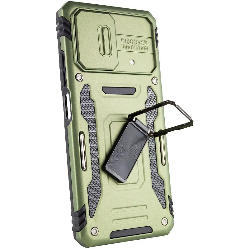 Ударопрочный чехол Camshield Army Ring для Xiaomi Poco X5 5G / Note 12 5G Оливковый / Army Green - фото 4