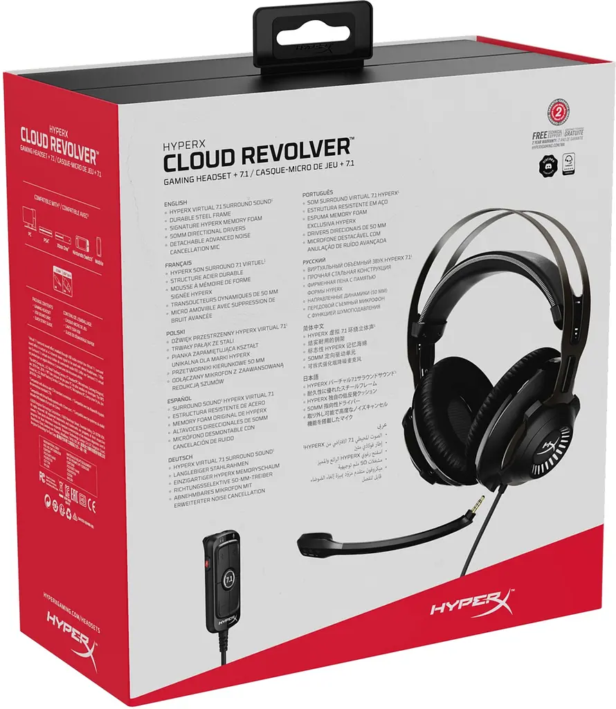 Гарнітура ігрова HyperX Cloud Revolver 3.5 мм/USB Black (HHSR1-AH-GM/G) - фото 9