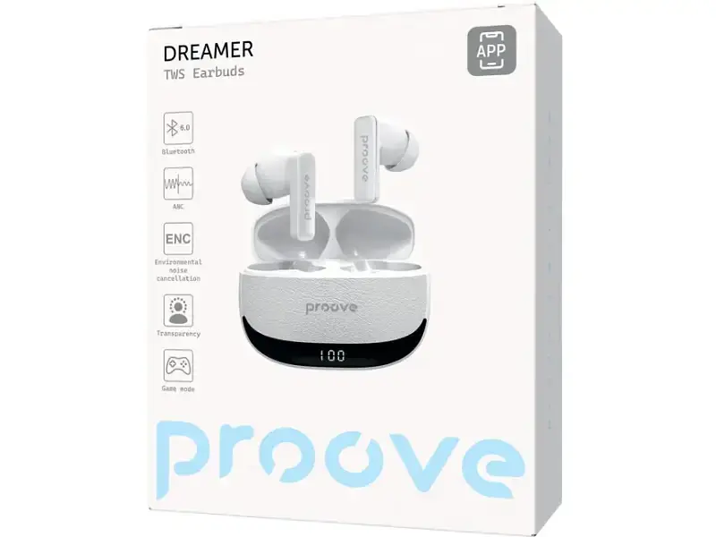 Навушники TWS Proove Dreamer TWS with ANC White (TWDM0001AP02) - фото 4
