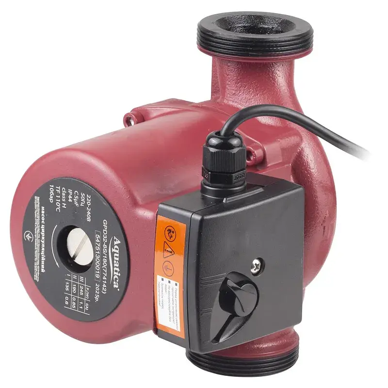 Насос циркуляційний 245Вт Hmax 8м Qmax 200л/хв Ø2" 180мм + гайки Ø1¼" AQUATICA (774142) - фото 3