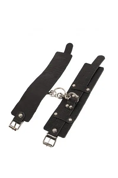 Наручники Leather Dominant Hand Cuffs Black - фото 2