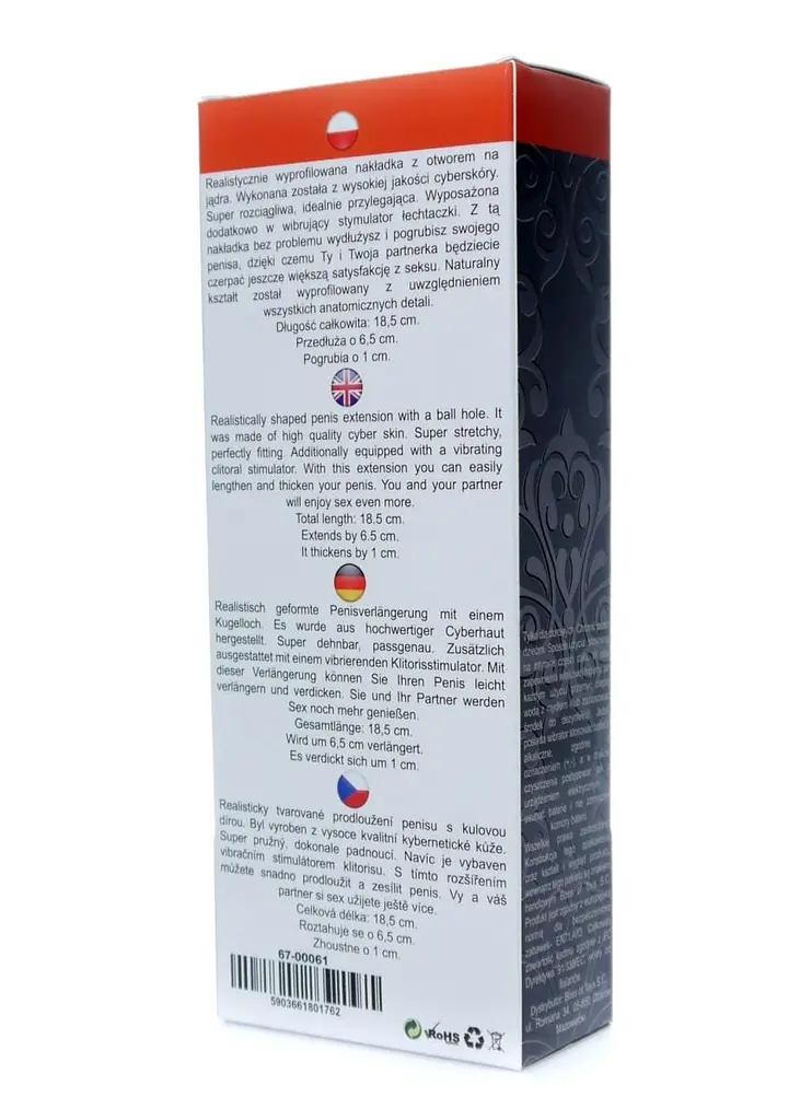 Насадка на пеніс з вібрацією Boss Perfect Sleeve Vibrating 18.5 см тілесний - фото 8