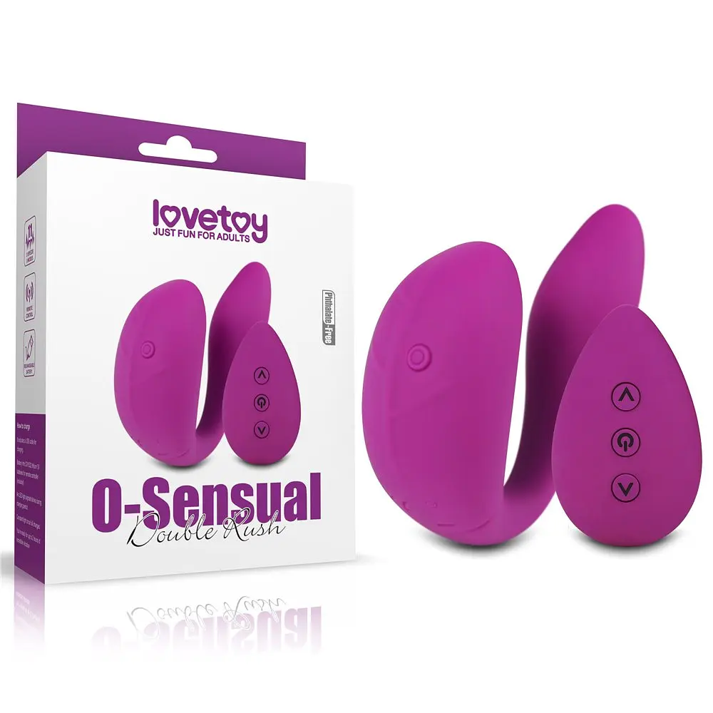 Вібратор LoveToy O-Sensual Double Rush, 8 см (рожевий) - фото 12