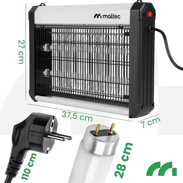 Знищувач комах MalTec MasterKiller 112544, 16 Вт, електрична інсектицидна UV-лампа від комарів та мух, чорна - фото 4