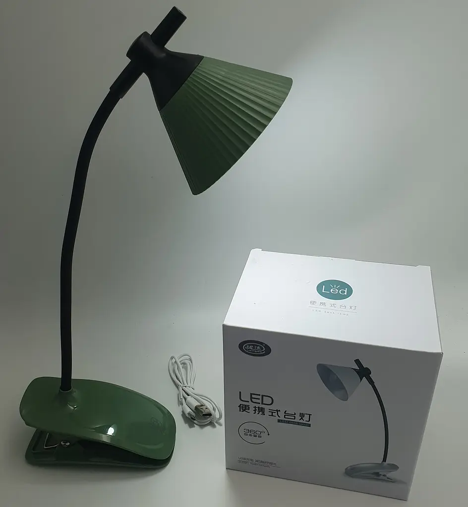 LED-лампа 4 W сенсорна світлодіодна гнучка 28 см настільна на прищіпці акумуляторна WinBoss YD03 зелена - фото 10
