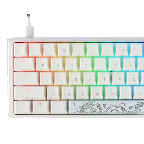 Клавіатура Ducky One 3 SF Cherry MX Red UA RGB White (DKON2167ST-RUAPXPWWWSC1) - фото 3