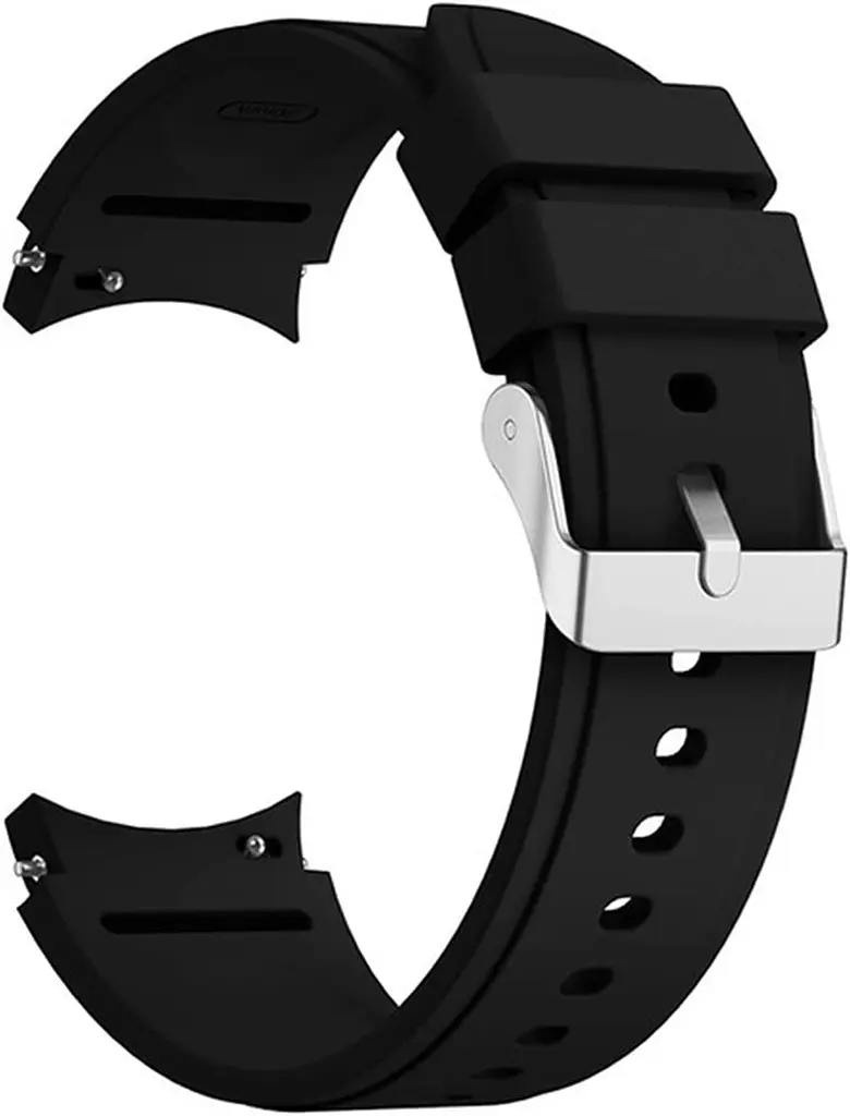 Ремінець силіконовий для смарт-годинника BeWatch Four Samsung Galaxy Watch 4/5/Pro Чорний (0133301) - фото 2