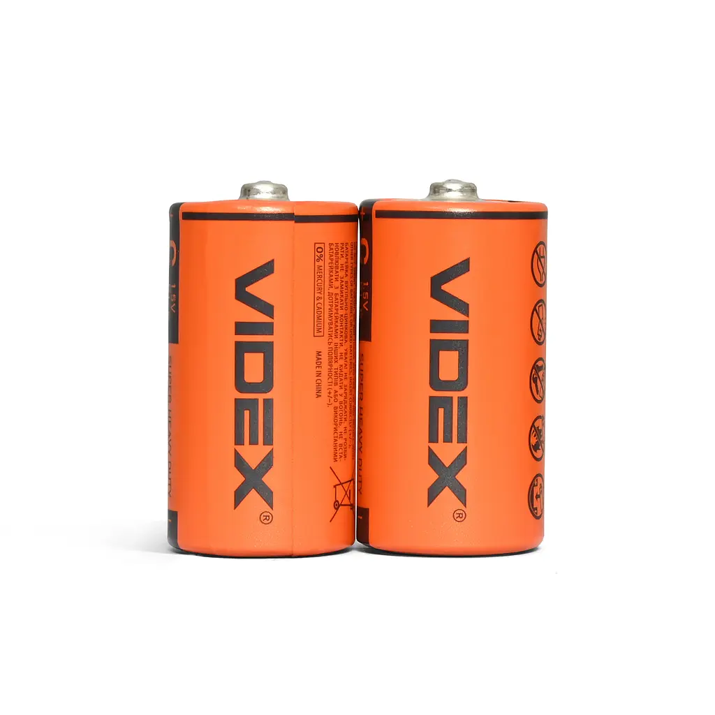 Батарейка сольова Videx R14P/C 2шт SHRINK VIDEX (21154-000) - фото 2