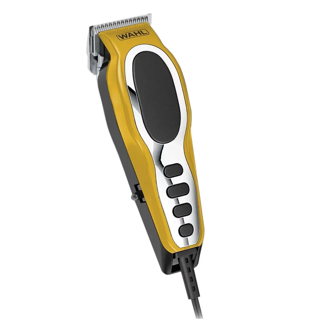 Moser Машинка для стрижки Wahl Close Cut Pro Clipper, від мережі, вібраційний мотор, насадок-6, кейс, сталь, жовтий - фото 2