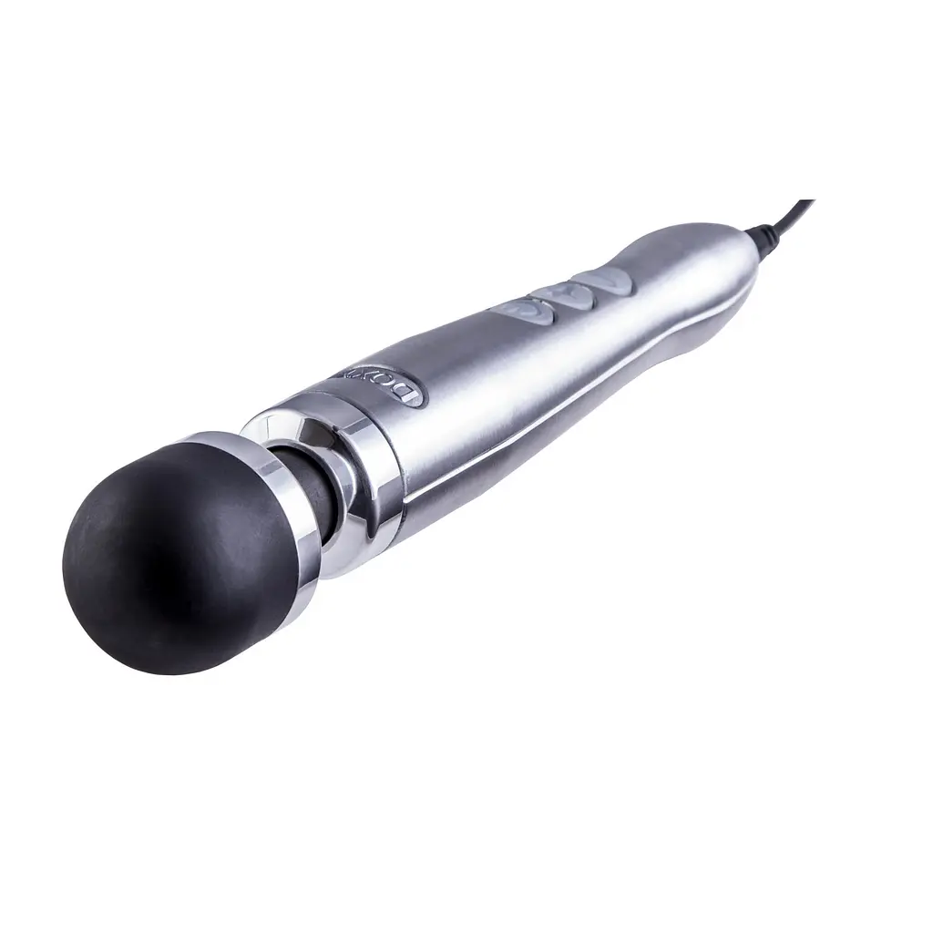 Вібромасажер DOXY Die Cast 3 Silver (Satin), дуже потужний, живлення 220В, металевий корпус - фото 2