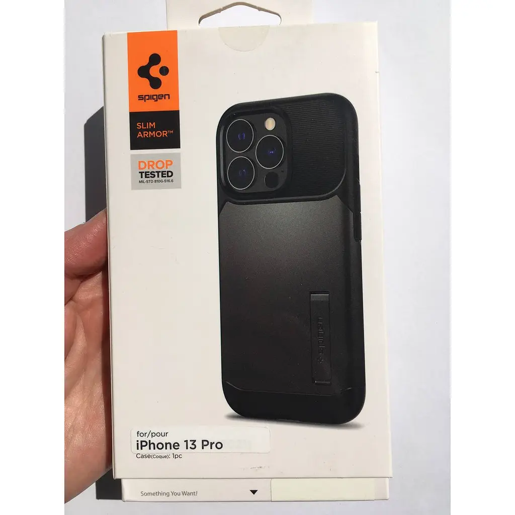 Оригінальний протиударний чохол Spigen Slim Armor для Apple Iphone 13 Pro (6.1") Gunmetal ACS03303 - фото 10