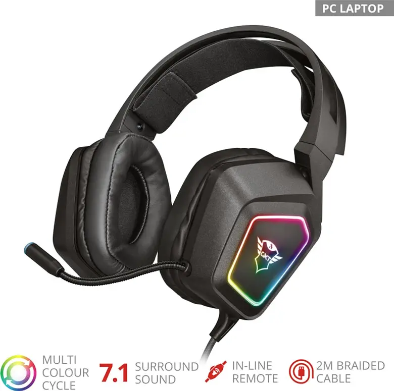 Гарнітура ігрова Trust GXT450 BLIZZ 71 RGB USB Black (23191_Trust) - фото 2