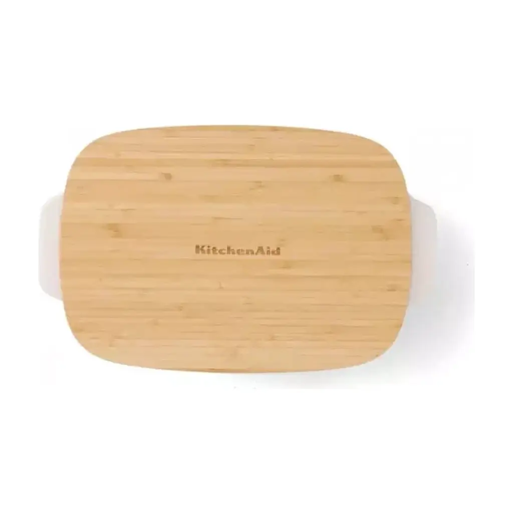 Форма для випікання KitchenAid з кришкою керамогранітна 3,8 л Кремова (CC006109-001) - фото 3
