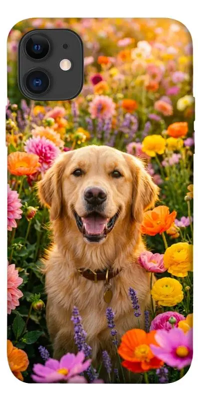 TPU чохол Demsky Flowery labrador для Apple iPhone 11 (6.1")