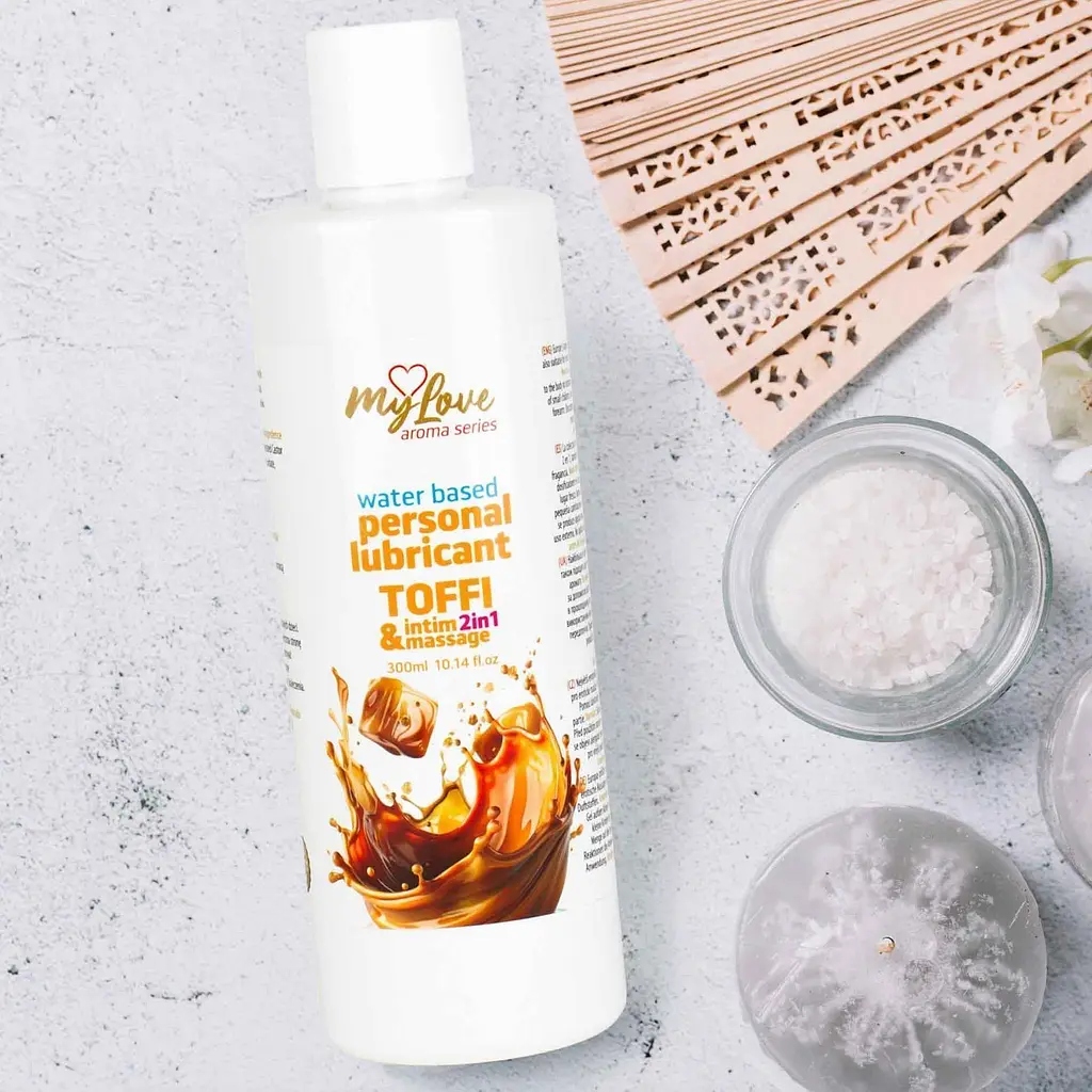 Лубрикант MyLove Aroma Series IntimMassage 2in1 Toffi, 300 мл - фото 4