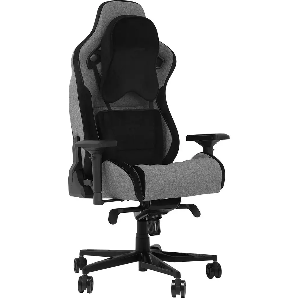 Геймерське крісло GT Racer X-0724 Fabric Gray/Black Suede [121438] - фото 4