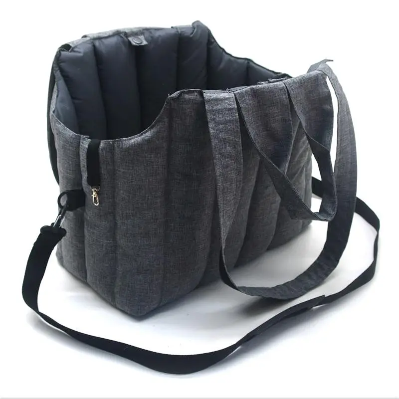 Сумка-лежак для кошек и малых собак Zoo-hunt омфорт M №2 48х25х35 см серая - фото 5