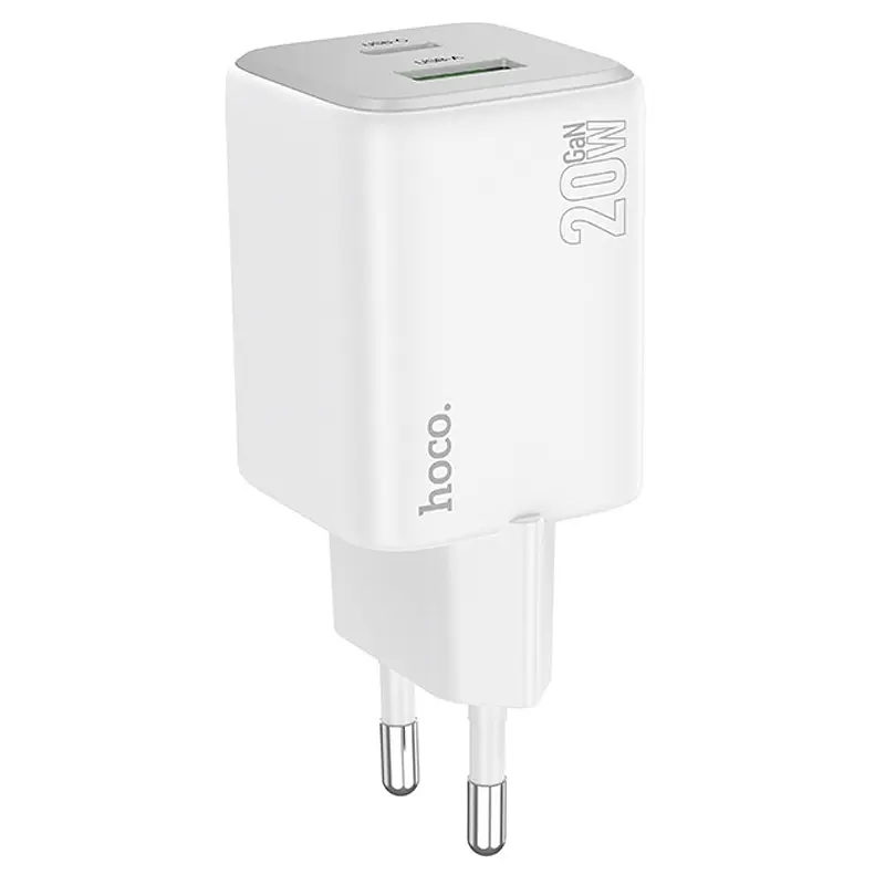 МЗП Hoco N41 Almighty PD20W+QC3.0 (1USB-A/1C) White - фото 2