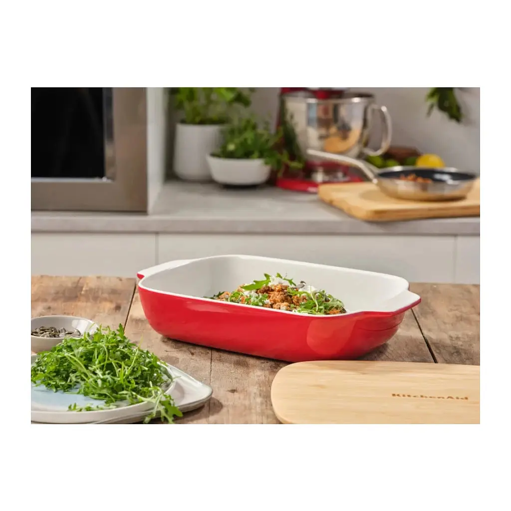 Форма для випікання KitchenAid з кришкою керамогранітна 3,8 л Червона (CC006108-001) - фото 6