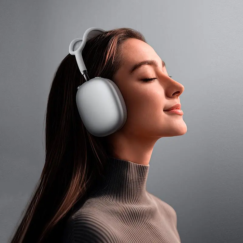 Накладные наушники Borofone BO35 Plus Adorable, ANC, BT headphones, BT5.4, AUX, 400mAh, 32h, 45h, silver - фото 7