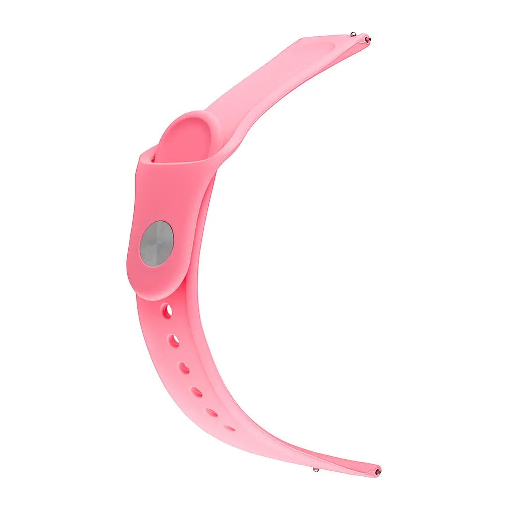 Ремешок Silicone 20 мм Watch Active/Galaxy S4 42 мм/Gear S2/Xiaomi Amazfit Светло-розовый - фото 2
