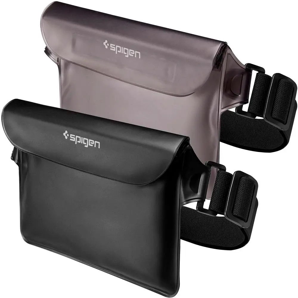 Комплект сумок поясних Spigen A620 Universal водонепроникних 2 шт. чорна/прозора [84028] - фото 3