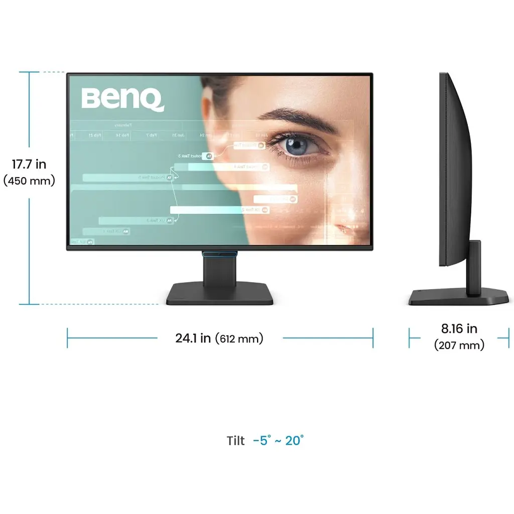 Монітор TFT 27" BenQ GW2790C, IPS, 99% sRGB, HDMI, DP, USB-C, колонки, чорний (9H.LNPLB.QBE) - фото 4
