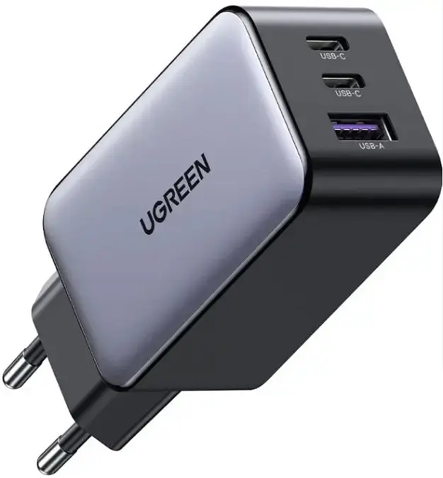 Зарядний пристрій Ugreen CD244 USB-A + 2 x USB-C 65 Вт GaN Tech Fast Charger сірий - фото 2