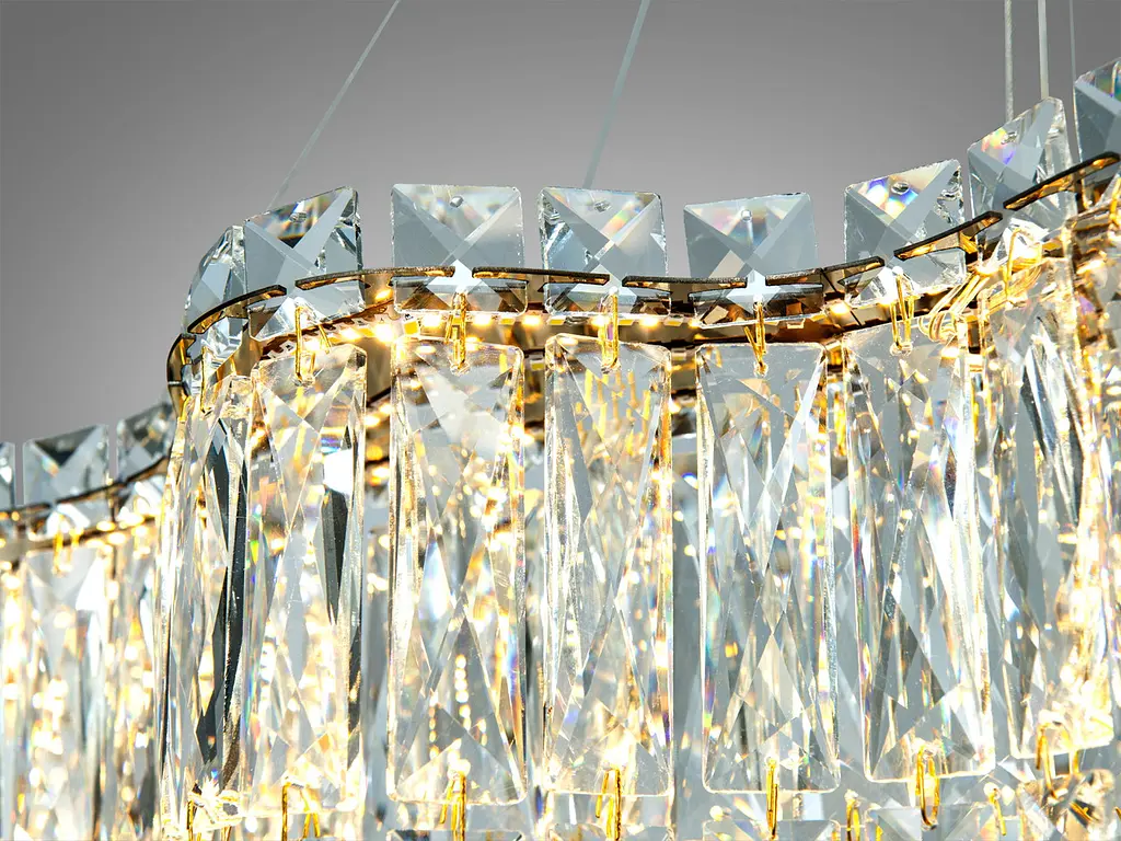 Підвісна кришталева люстра LED Diasha 576/800G, 125 Вт, 6875 лм, - фото 7