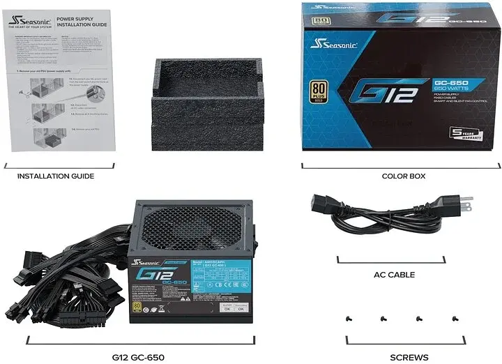 Блок живлення SeaSonic G12 GC-650 650W - фото 6