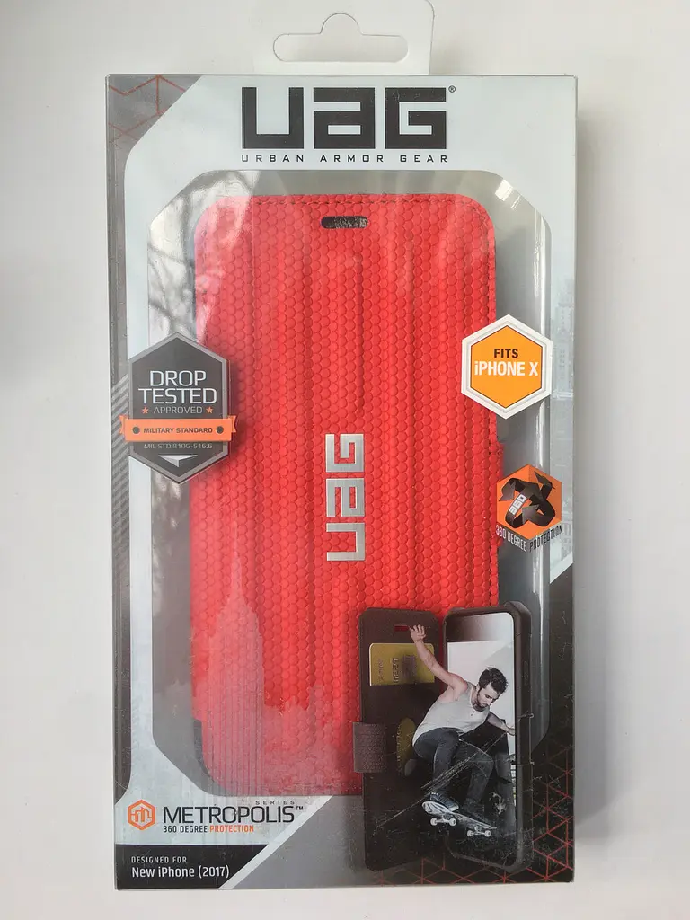 Оригінальний чохол-книжка UAG Metropolis Series IPHX-E-MG (Original) для iPhone X/XS (5.8") Magma - фото 3