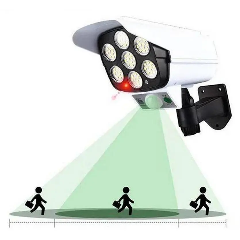 Фонарь-прожектор типа камеры QG-08 с солнечной панелью и датчиком движения уличный искусственный LED светильник с пультом (43681-_152) - фото 5