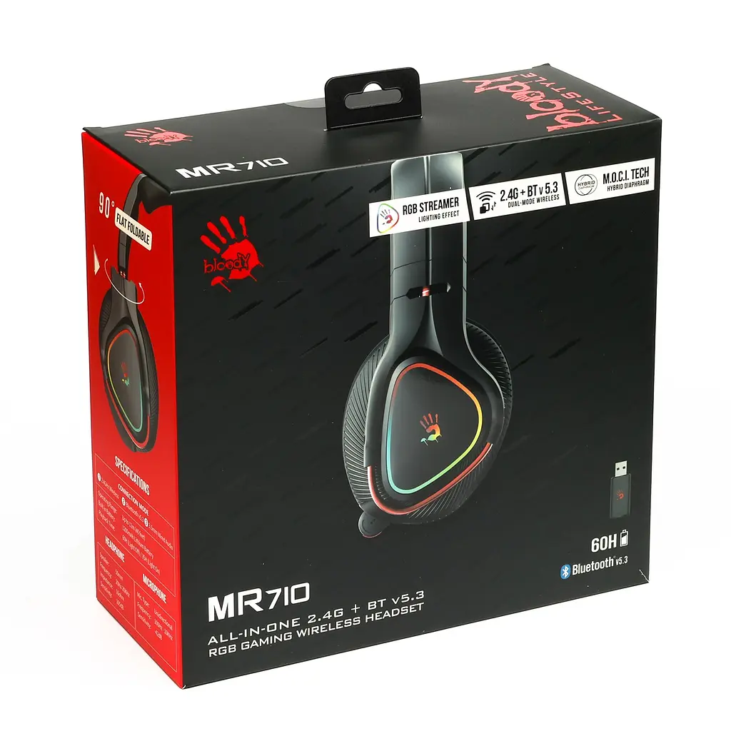 Bluetooth-гарнітура Bloody MR710 Black - фото 9