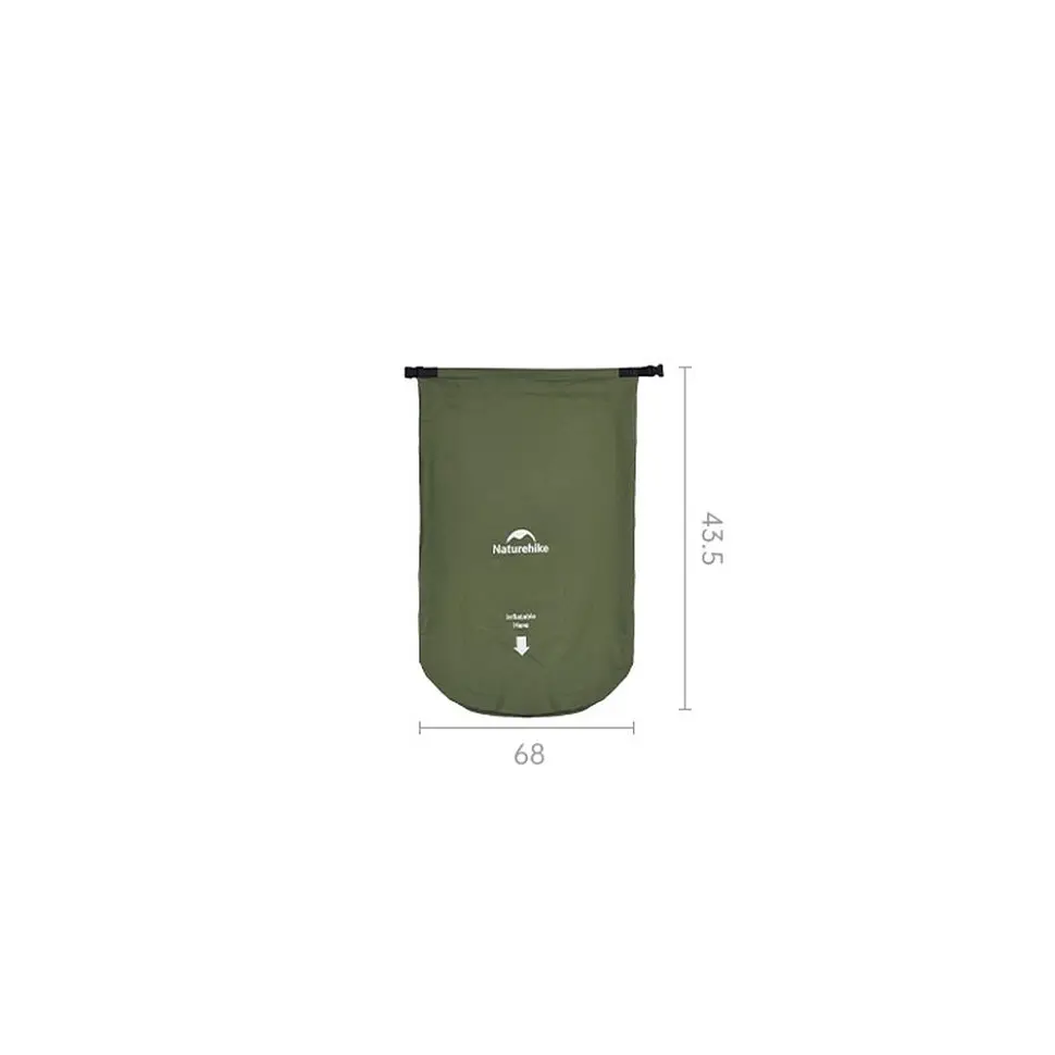 Матрас туристический надувной двухместный Naturehike CNK2550WS019, 200х125х6.5 см, зеленый, для кемпинга с мешком для надува. - фото 11