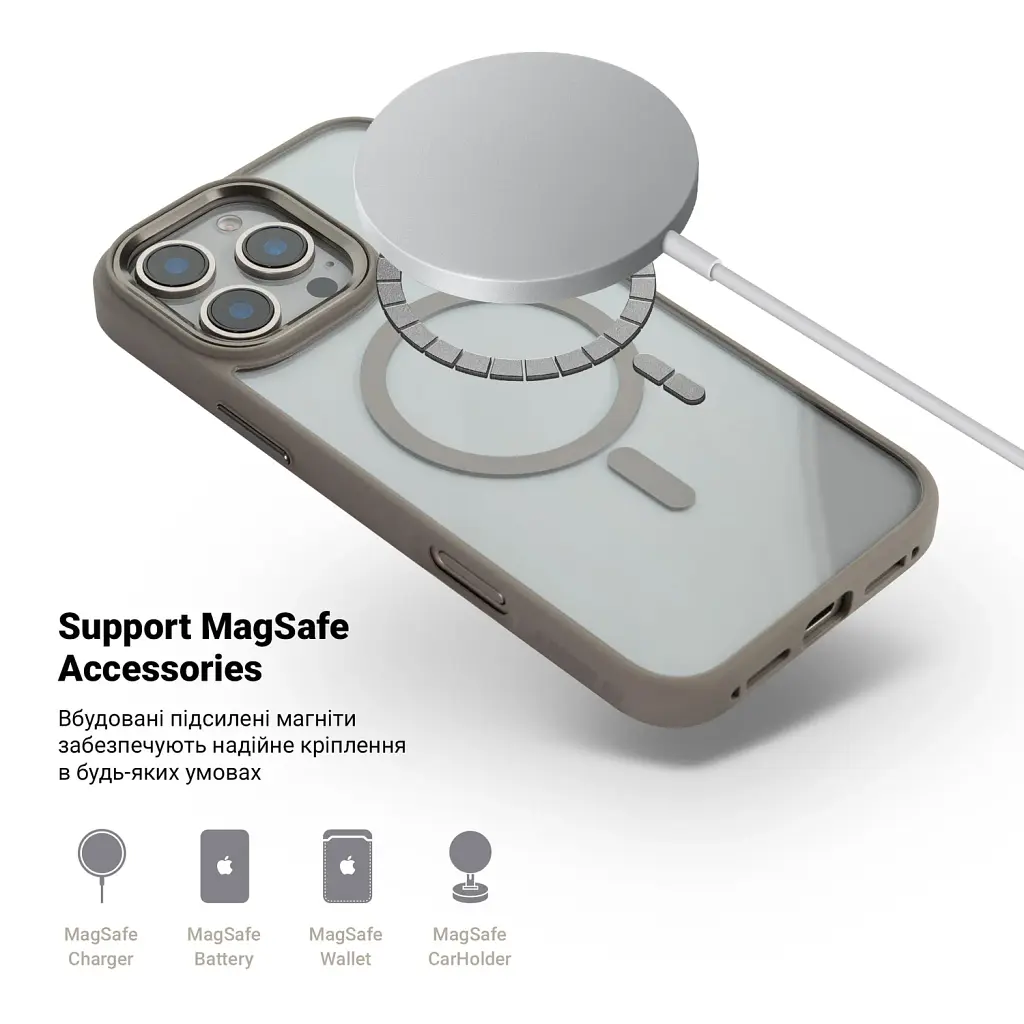Чохол ArmorStandart Unit MagSafe для Apple iPhone 16 Pro Max Titanium Grey - фото 4