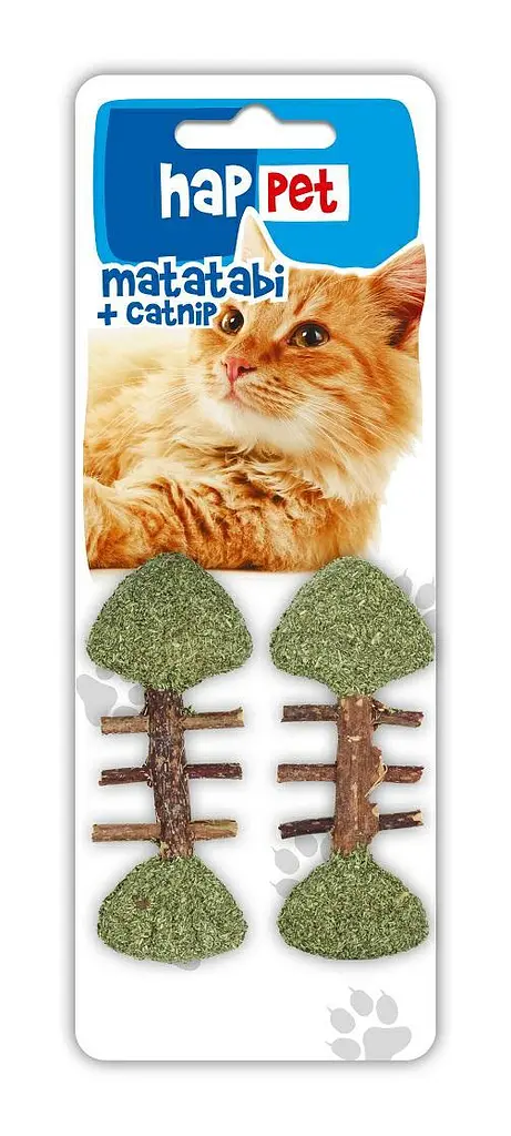 Happet Іграшка для котів "Риба" з Мататабі та котячою м'ятою, 2шт (8,5x3,5 см) (KM13) - фото 3