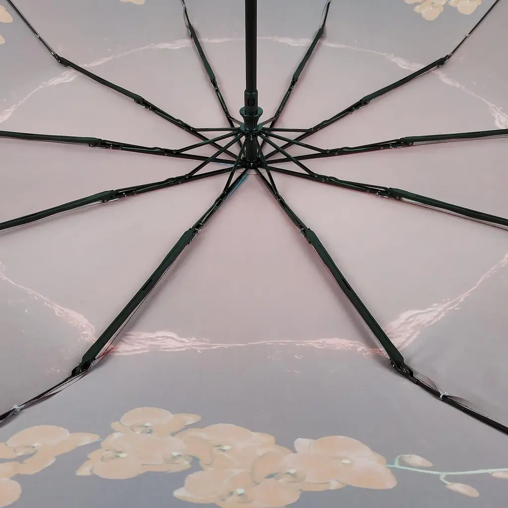 Женский складной зонтик полуавтомат The Best 98 см бордовый - фото 5