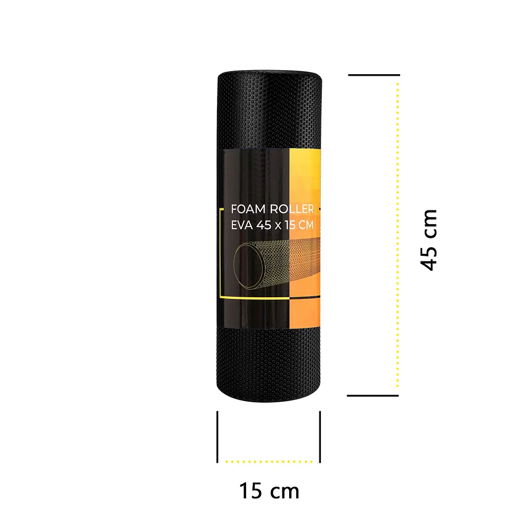 Масажний ролик Cornix EVA+ 45 x 15 см (валик, ролер) XR-0305 Black - фото 2