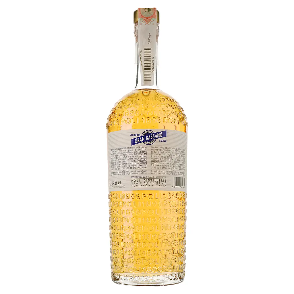 Вермут Poli Distillerie Vermouth Gran Bassano Bianco 18% 0.75л - фото 2
