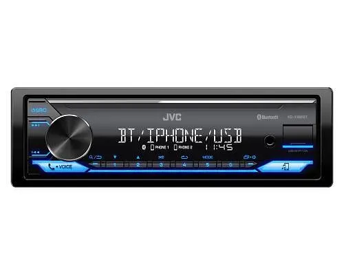Автомагнітола JVC KD-X382BT USB, bloetooth, 1 Din, підсвічування синій