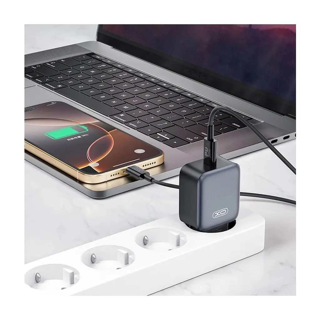 Зарядний пристрій XO USB-C PD20W Black (L153.black) - фото 4