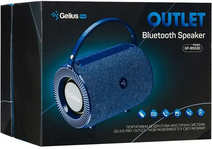 Портативная Bluetooth колонка Gelius Pro Outlet GP-BS530 Blue - фото 8