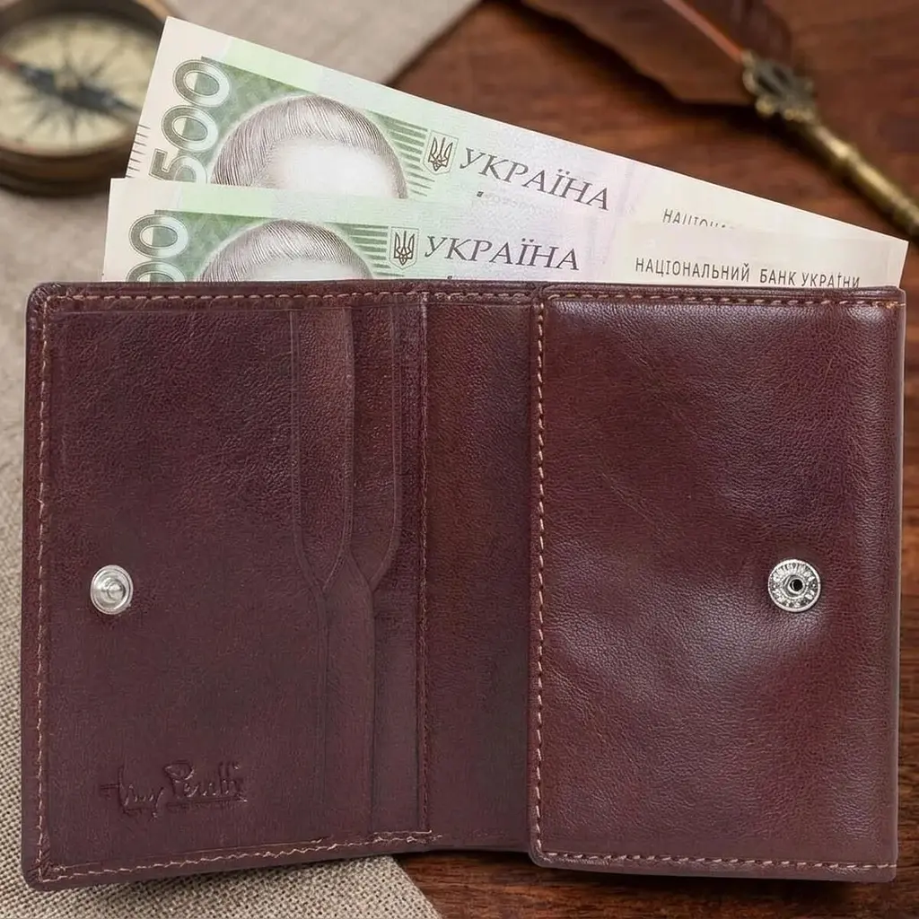 Жіноче вертикальне портмоне Tony Perotti з натуральної шкіри Nevada 3459 (90658) коричневе - фото 2