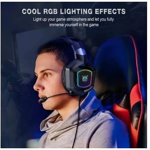 Навушники провідні повнорозмірні Onikuma X8 Gaming with RGB (з підсвічуванням) чорні - фото 2